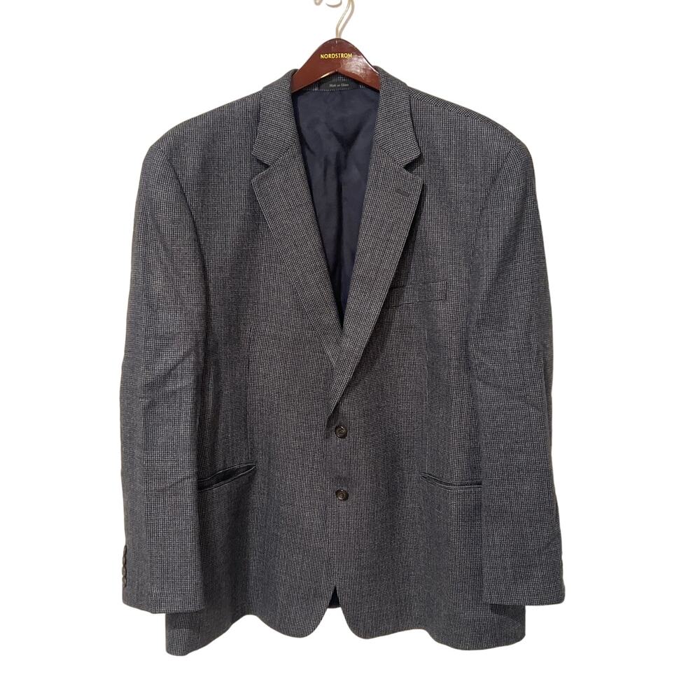 Lauren Ralph Lauren Men's Blue Check 100% Lambswool Sport Coat 50R 1023